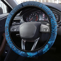 New Zealand Takahe Steering Wheel Cover Silver Fern Galaxy Polynesian Pattern