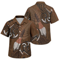 New Zealand Taiaha Family Matching Tank Maxi Dress and Hawaiian Shirt Maori Weapon Silver Fern Maori Pattern