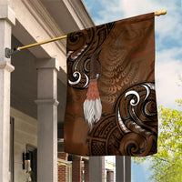 New Zealand Taiaha Garden Flag Maori Weapon Silver Fern Maori Pattern