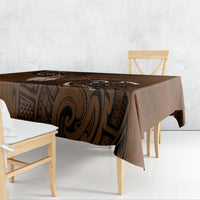 New Zealand Taiaha Tablecloth Maori Weapon Silver Fern Maori Pattern
