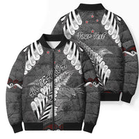 New Zealand Weka Personalised Bomber Puffer Jacket Aotearoa Hen Silver Fern Maori Pattern LT22 - Polynesian Pride