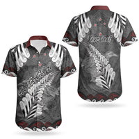 New Zealand Weka Personalised Couples Matching Puletasi and Hawaiian Shirt Aotearoa Hen Silver Fern Maori Pattern LT22 - Polynesian Pride