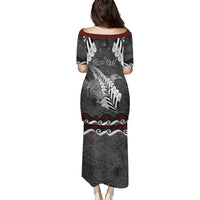 New Zealand Weka Personalised Puletasi Aotearoa Hen Silver Fern Maori Pattern LT22 - Polynesian Pride