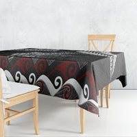 New Zealand Weka Personalised Tablecloth Aotearoa Hen Silver Fern Maori Pattern