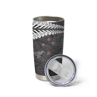New Zealand Weka Personalised Tumbler Cup Aotearoa Hen Silver Fern Maori Pattern
