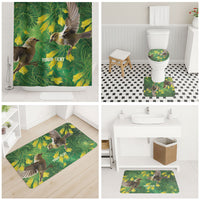 Bellbird New Zealand Personalised Bathroom Set Kowhai Flower Maori Pattern