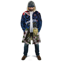 Tomtit New Zealand Personalised Cloak Miromiro Manuka Flower Maori Pattern