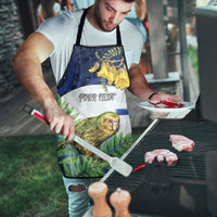 Kakapo New Zealand Personalised Apron Kowhai Flower Silver Fern Maori Pattern