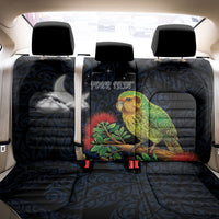 New Zealand Kakapo Matariki Personalised Back Car Seat Cover Pohutukawa Flower Galaxy Maori Pattern