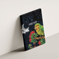 New Zealand Kakapo Matariki Personalised Canvas Wall Art Pohutukawa Flower Galaxy Maori Pattern