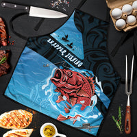 Snapper Fishing New Zealand Apron Tamure Fish Hook Maori Pattern