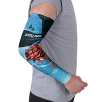 Personalised Snapper Fishing New Zealand Arm Sleeves Tamure Fish Hook Maori Pattern