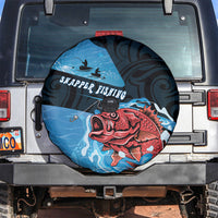 Snapper Fishing New Zealand Spare Tire Cover Tamure Fish Hook Maori Pattern
