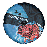 Snapper Fishing New Zealand Spare Tire Cover Tamure Fish Hook Maori Pattern