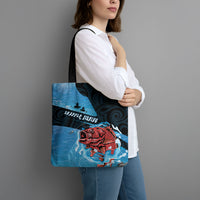 Snapper Fishing New Zealand Tote Bag Tamure Fish Hook Maori Pattern