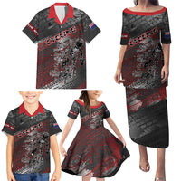 Personalised Cycling New Zealand Family Matching Puletasi and Hawaiian Shirt Aotearoa Pride Sportswear LT22 - Polynesian Pride