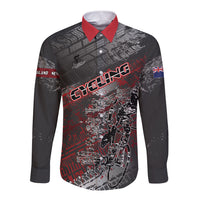 Personalised Cycling New Zealand Long Sleeve Button Shirt Aotearoa Pride Sportswear