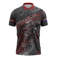 Personalised Cycling New Zealand Zipper Polo Shirt Aotearoa Pride Sportswear