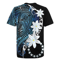 Cook Islands Maori Language Week Rugby Jersey Tiare Maori Kuki Airani Blue Pattern