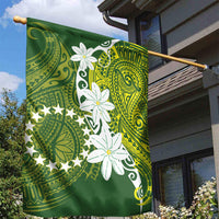 Cook Islands Maori Language Week Garden Flag Tiare Maori Kuki Airani Green Pattern