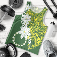 Cook Islands Maori Language Week Men Tank Top Tiare Maori Kuki Airani Green Pattern