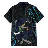 New Zealand Huia Bird Family Matching Puletasi and Hawaiian Shirt Paua Shell Maori Pattern LT22 - Polynesian Pride