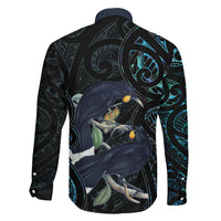 New Zealand Huia Bird Family Matching Puletasi and Hawaiian Shirt Paua Shell Maori Pattern LT22 - Polynesian Pride