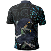 New Zealand Huia Bird Polo Shirt Paua Shell Maori Pattern LT22 - Polynesian Pride