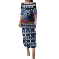 New Zealand Tui Bird Christmas Puletasi Pohutukawa Xmas Tree Meri Kirihimete