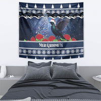 New Zealand Tui Bird Christmas Tapestry Pohutukawa Xmas Tree Meri Kirihimete