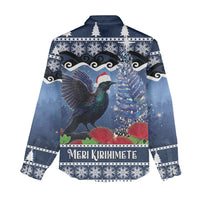 New Zealand Tui Bird Christmas Women Casual Shirt Pohutukawa Xmas Tree Meri Kirihimete LT22 - Polynesian Pride
