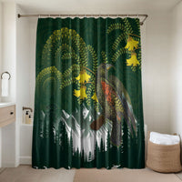 Kea Bird Kowhai New Zealand Bathroom Set Mountain Landscape Maori Art