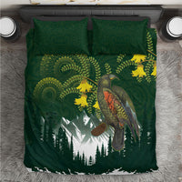 Kea Bird Kowhai New Zealand Bedding Set Mountain Landscape Maori Art