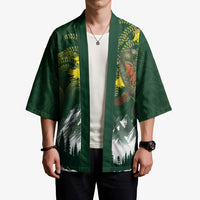 Kea Bird Kowhai New Zealand Kimono Mountain Landscape Maori Art