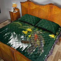 Kea Bird Kowhai New Zealand Quilt Bed Set Mountain Landscape Maori Art