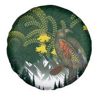 Kea Bird Kowhai New Zealand Spare Tire Cover Mountain Landscape Maori Art