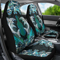 New Zealand Kotiate Weapon Car Seat Cover Aotearoa Mango Paua Shell Maori Pattern