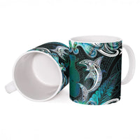 New Zealand Kotiate Weapon Ceramic Mug Aotearoa Mango Paua Shell Maori Pattern LT22 - Polynesian Pride