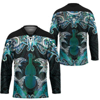 New Zealand Kotiate Weapon Hockey Jersey Aotearoa Mango Paua Shell Maori Pattern