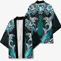New Zealand Kotiate Weapon Kimono Aotearoa Mango Paua Shell Maori Pattern LT22 - Polynesian Pride