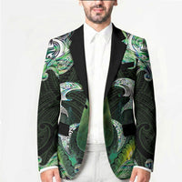 New Zealand Mere Pounamu Weapon Blazer Aotearoa Mango Paua Shell Maori Pattern LT22 - Polynesian Pride