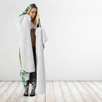New Zealand Mere Pounamu Weapon Hooded Blanket Aotearoa Mango Paua Shell Maori Pattern