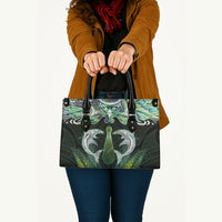 New Zealand Mere Pounamu Weapon Leather Bag Aotearoa Mango Paua Shell Maori Pattern LT22 - Polynesian Pride