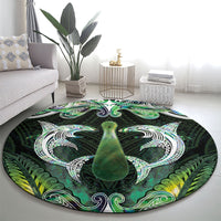 New Zealand Mere Pounamu Weapon Round Carpet Aotearoa Mango Paua Shell Maori Pattern LT22 - Polynesian Pride