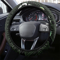 New Zealand Mere Pounamu Weapon Steering Wheel Cover Aotearoa Mango Paua Shell Maori Pattern