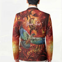 New Zealand Kea Bird Matariki Personalised Blazer Silver Fern Maori Pattern