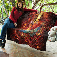 New Zealand Kea Bird Matariki Personalised Quilt Silver Fern Maori Pattern