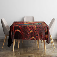 New Zealand Kea Bird Matariki Personalised Tablecloth Silver Fern Maori Pattern