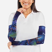 Takahe New Zealand Personalised Arm Sleeves Harakeke Silver Fern Maori Pattern