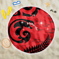 New Zealand Matariki Beach Blanket Maori New Year Koru Pattern